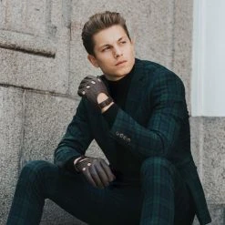 Fratelli Orsini Mario (dark Brown) - Lambskin Leather Driving Gloves