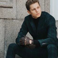 Fratelli Orsini Mario (dark Brown) - Lambskin Leather Driving Gloves