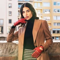 Fratelli Orsini Alessa (red) - Lambskin Leather Driving Gloves