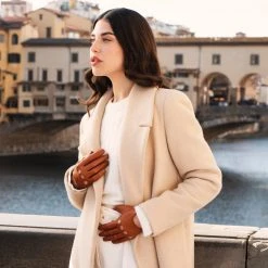 Fratelli Orsini Alessa (cognac) - Lambskin Leather Driving Gloves Women's Gloves