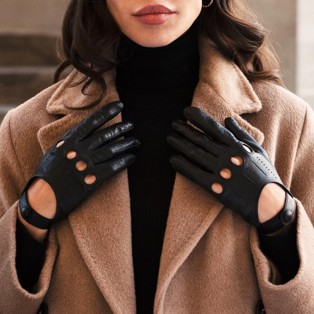 Best Sale ✔️ Fratelli Orsini Alessa (black) - Lambskin Leather Driving Gloves Women's Gloves ✔️ 8 Fratelli Orsini Alessa (black) - Lambskin Leather Driving Gloves Women's Gloves