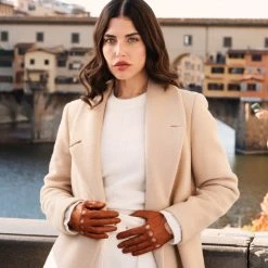 Fratelli Orsini Alessa (cognac) - Lambskin Leather Driving Gloves Women's Gloves