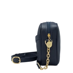 Fratelli Orsini Leather Bags Alessandra - Calf Leather Women’s Bag With Cross-body Strap In Metal And Leather Chain