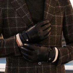 Fratelli Orsini Alonzo (black) - Lambskin Leather Gloves With Cashmere Lining & Touchscreen