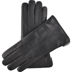 Fratelli Orsini Women's Gloves Francesca (black) - Lambskin Leather Gloves With White Fur Lining
