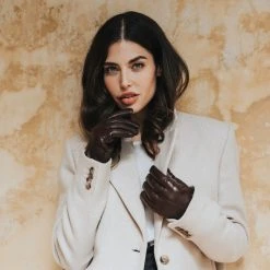 Flash Sale ๐ Fratelli Orsini ๐ Women's Gloves Francesca (brown) - Lambskin Leather Gloves With Brown Fur Lining โ๏ธ 20 Fratelli Orsini Women's Gloves Francesca (brown) - Lambskin Leather Gloves With Brown Fur Lining