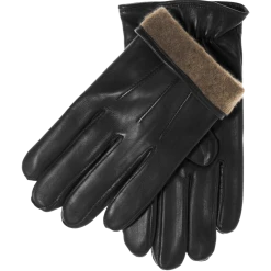 Fratelli Orsini Giovanni (black) - Lambskin Leather Gloves With Cashmere Lining & Touchscreen Men's Gloves