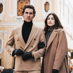 Fratelli Orsini Giovanni (black) - Lambskin Leather Gloves With Cashmere Lining