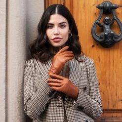 Deals ❤️ Fratelli Orsini Isabella (cognac) - Lambskin Leather Gloves With Cashmere Lining & Touchscreen ✨ 19 Fratelli Orsini Isabella (cognac) - Lambskin Leather Gloves With Cashmere Lining & Touchscreen