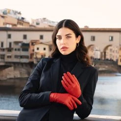 Fratelli Orsini Isabella (navy) - Lambskin Leather Gloves With Cashmere Lining Women's Gloves