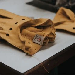 Fratelli Orsini Leonardo (yellow) - American Deerskin Leather Driving Gloves Men's Gloves