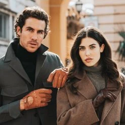 Fratelli Orsini Leonardo (brown) - American Deerskin Leather Driving Gloves