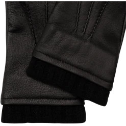 Fratelli Orsini Men's Gloves Lorenzo (black) - American Deerskin Leather Gloves With Cashmere Lining