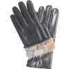 Fratelli Orsini Marco (black) - Lambskin Leather Gloves With Brown Fur Lining Men's Gloves