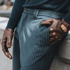 Fratelli Orsini Mario (brown) - Lambskin Leather Driving Gloves