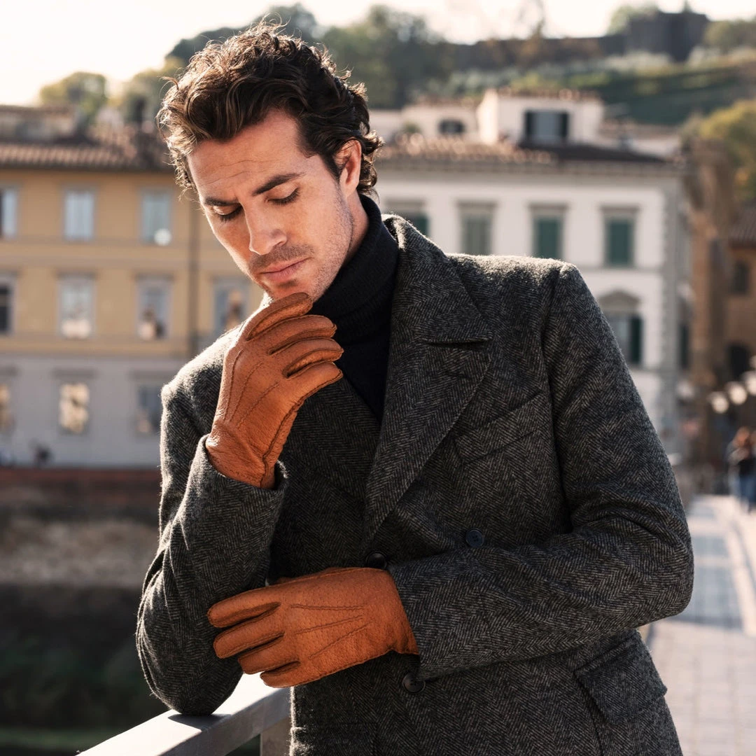 Cheapest 🎉 Fratelli Orsini Antonio (brown) - Peccary Leather Gloves With Cashmere Lining Men's Gloves 🥰 6 Fratelli Orsini Antonio (brown) - Peccary Leather Gloves With Cashmere Lining Men's Gloves