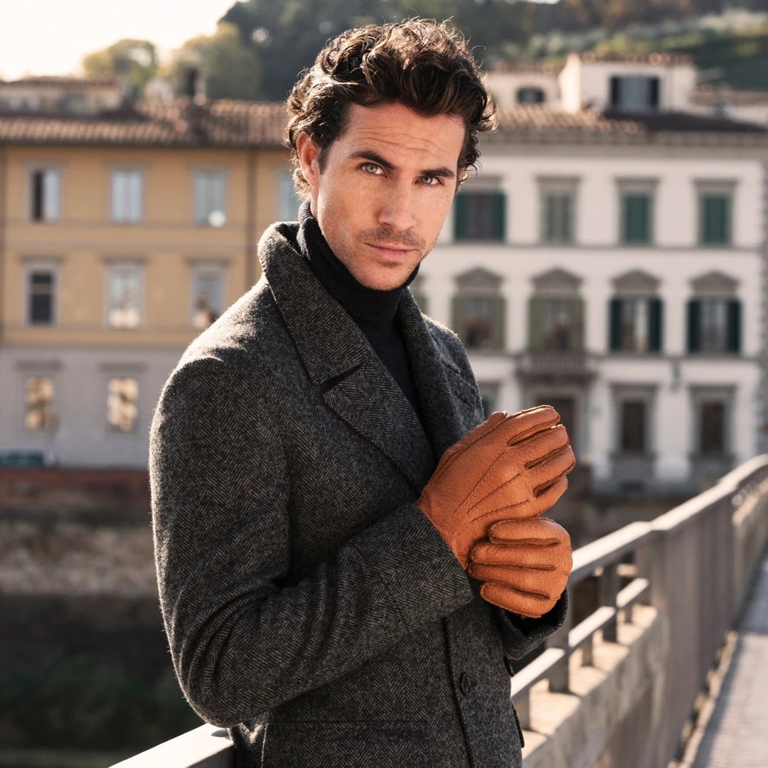Cheapest 🎉 Fratelli Orsini Antonio (brown) - Peccary Leather Gloves With Cashmere Lining Men's Gloves 🥰 8 Fratelli Orsini Antonio (brown) - Peccary Leather Gloves With Cashmere Lining Men's Gloves